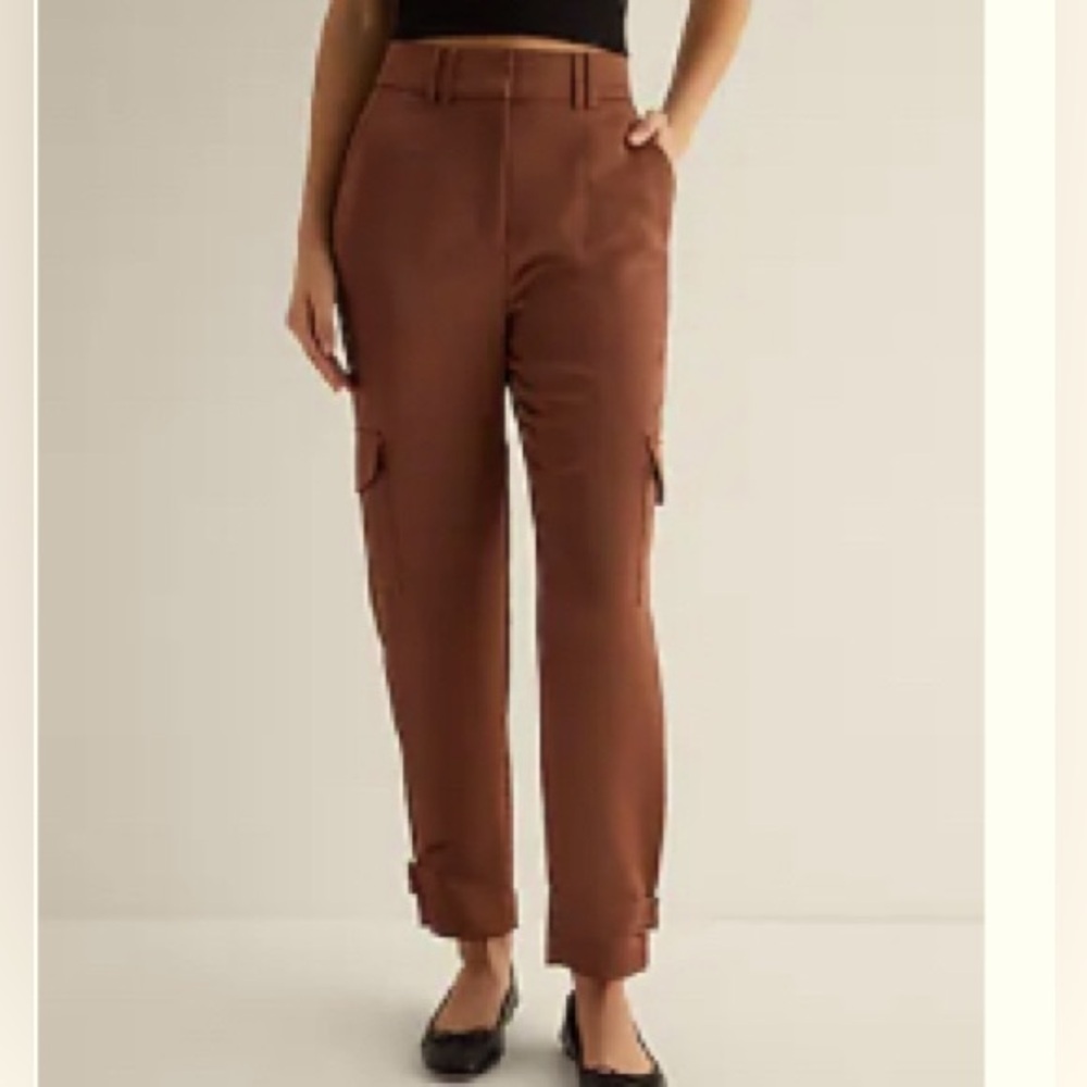 New with‎ tag express shiny satin cargo pants